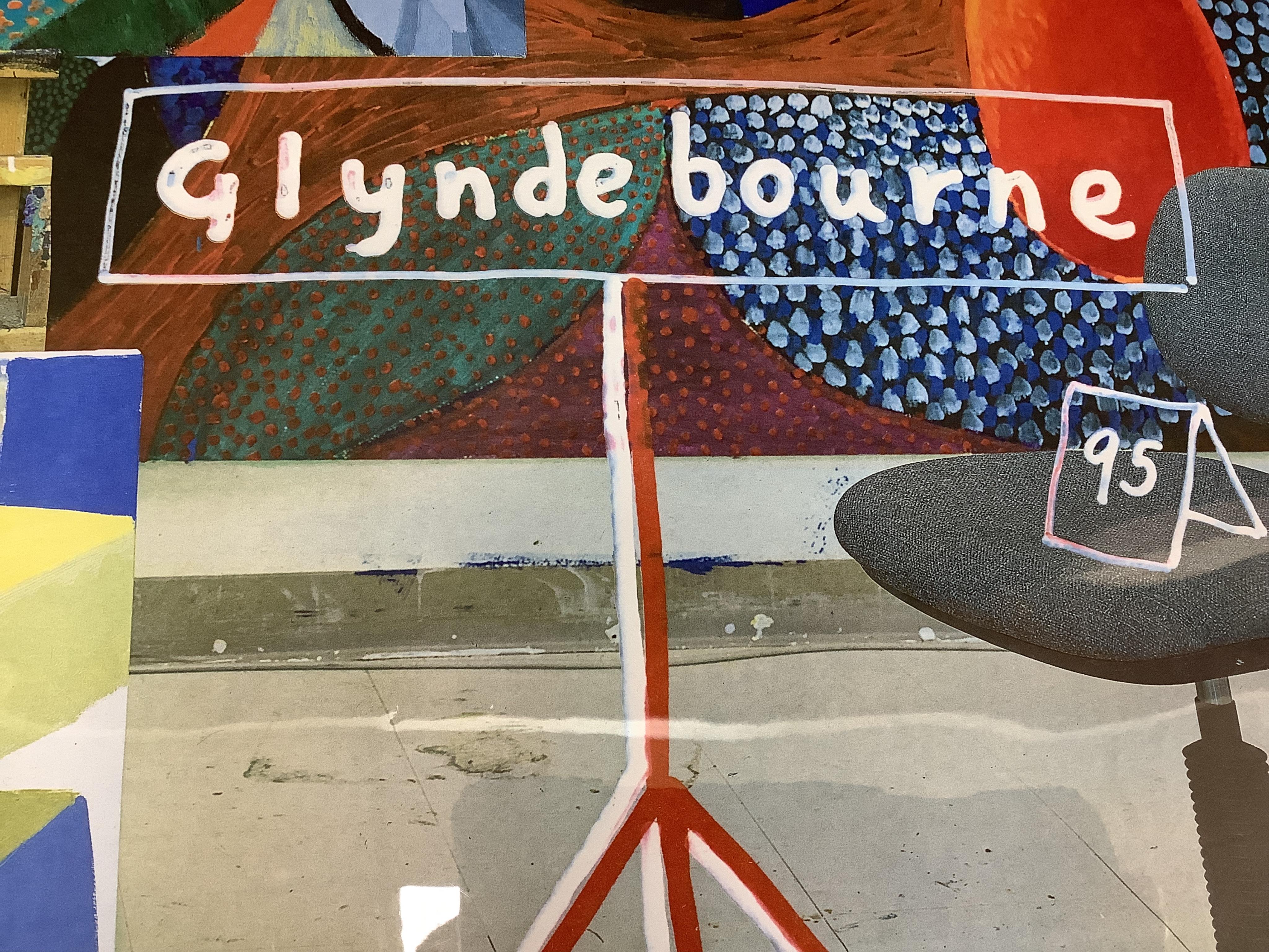 David Hockney (b.1937), Glyndebourne 95 Exhibition poster signed by the artist 'for Jo, love David H.' 58 x 41cm